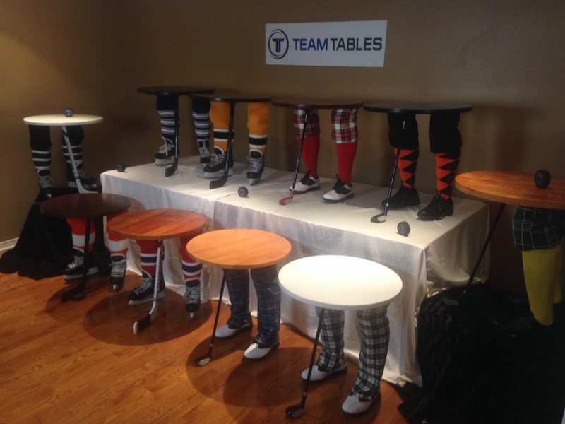 sports memorabilia custom team tables NHL hockey