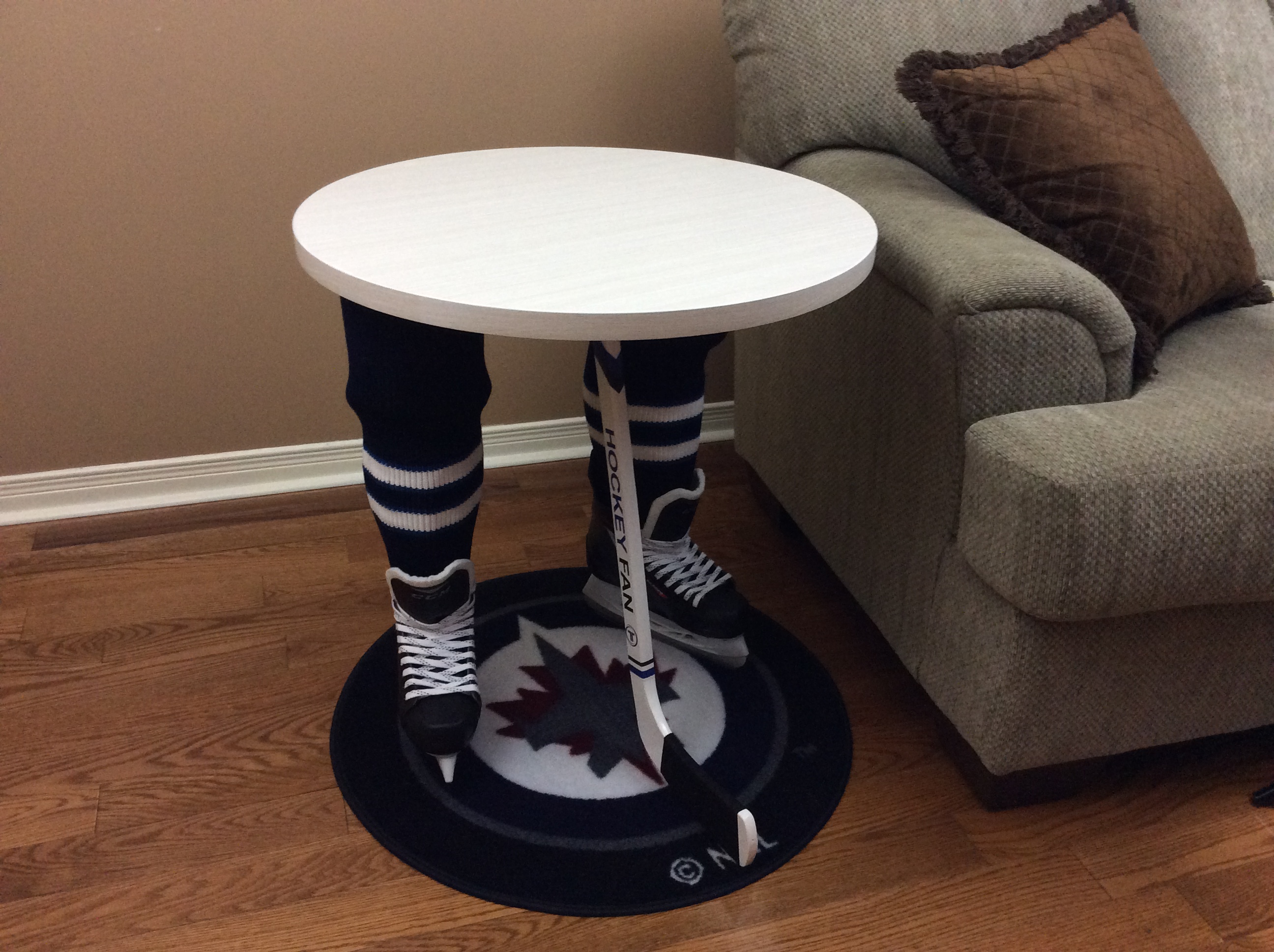 Winnipeg Hockey Table 26 H X 24 D Black Table Team Tables