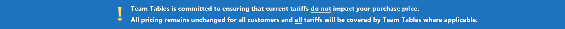 Tariff banner